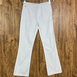 Lilly Pulitzer White Pants, Size 14, 100% cotton, zipper/hook & bar closure